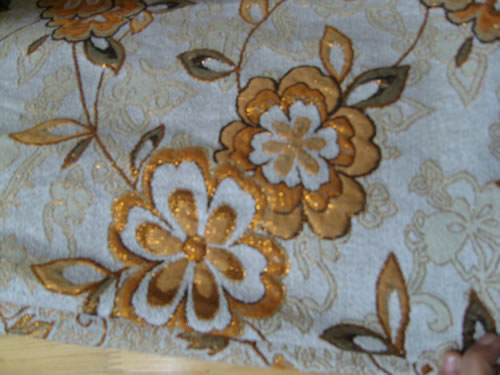 sofa cloth,with gold thread