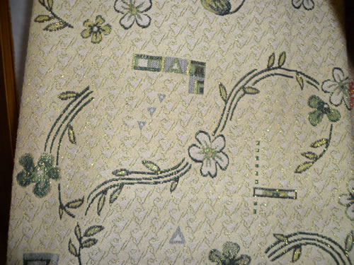 sofa cloth,with gold thread