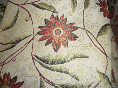 sofa cloth,with gold thread