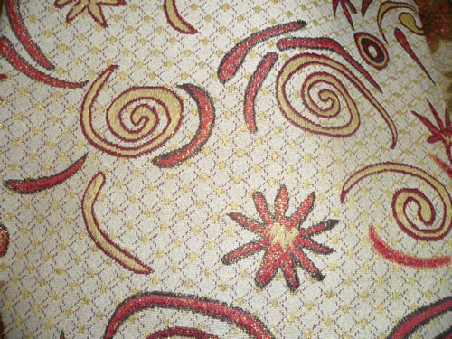 sofa cloth,with gold thread